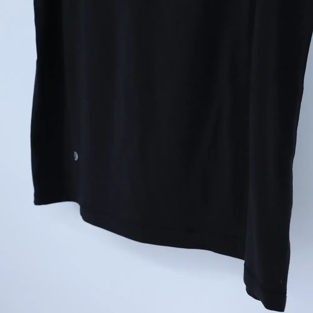 Lululemon Jersey Training Muscle Tank Black Wordmark Active Top Women's 12